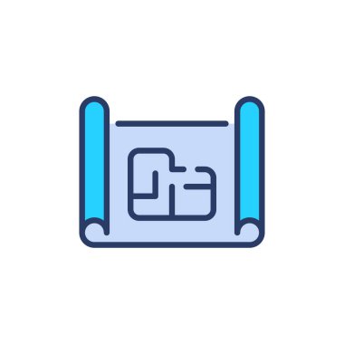 Taslak simgesi vektörde. Logotype