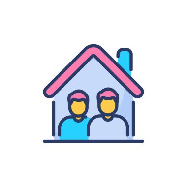 Vektör içinde eş yaşam simgesi. Logotype