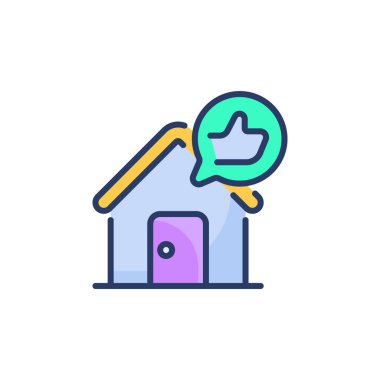 Emlak geribildirim simgesi vektörde. Logotype