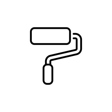 Roller simgesini vektörde boya. Logotype