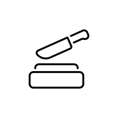 Vektör olarak Taş simgesi keskinleştiriliyor. Logotype