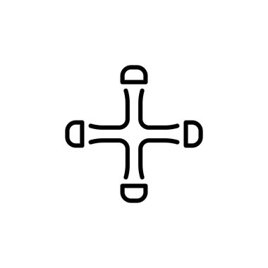 Sürükleme anahtarı simgesi vektörde. Logotype