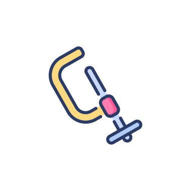 Vektör içinde klemp simgesi. Logotype