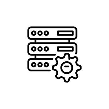 SEO Sunucu simgesi vektör olarak. Logotype