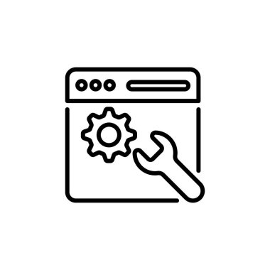 Vektör olarak Web Servis simgesi. Logotype