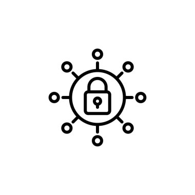 Ağ koruma simgesi vektörde. Logotype