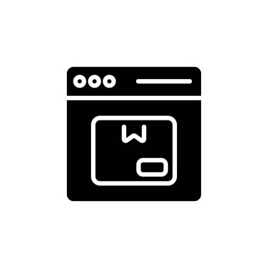 SEO Paket simgesi vektörde. Logotype