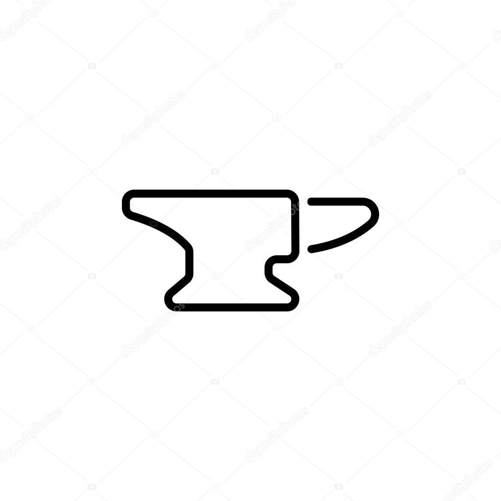 Anvil icon in vector. Logotype