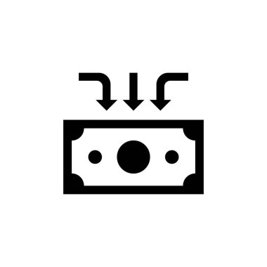 Para akışı simgesi vektörde. Logotype