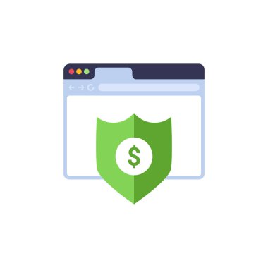 Çevrimiçi Bankacılık Güvenliği simgesi. Logotype