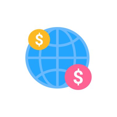 Küresel Aktarım simgesi vektörde. Logotype