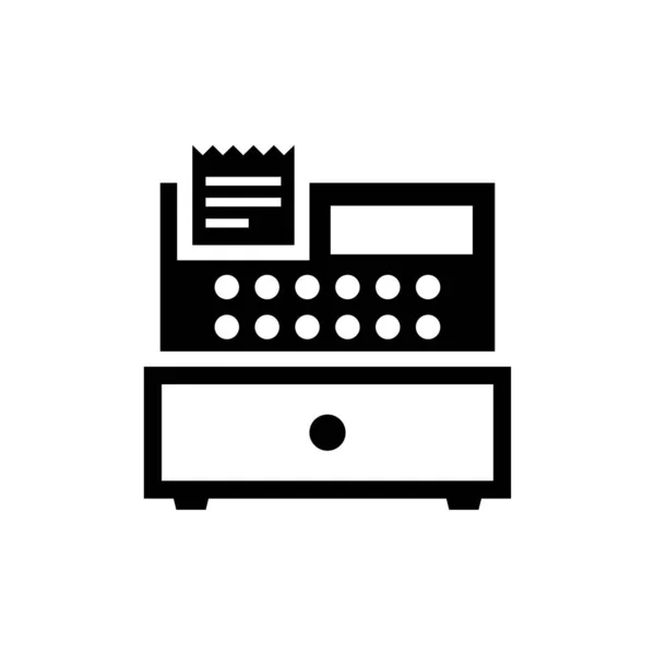 Icône Caisse Enregistreuse Dans Vecteur Logotype — Image vectorielle