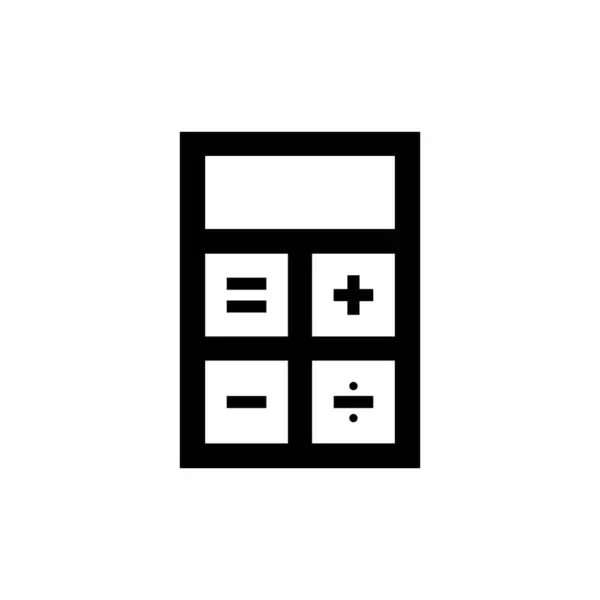 Icono Calculadora Vector Logotipo — Vector de stock