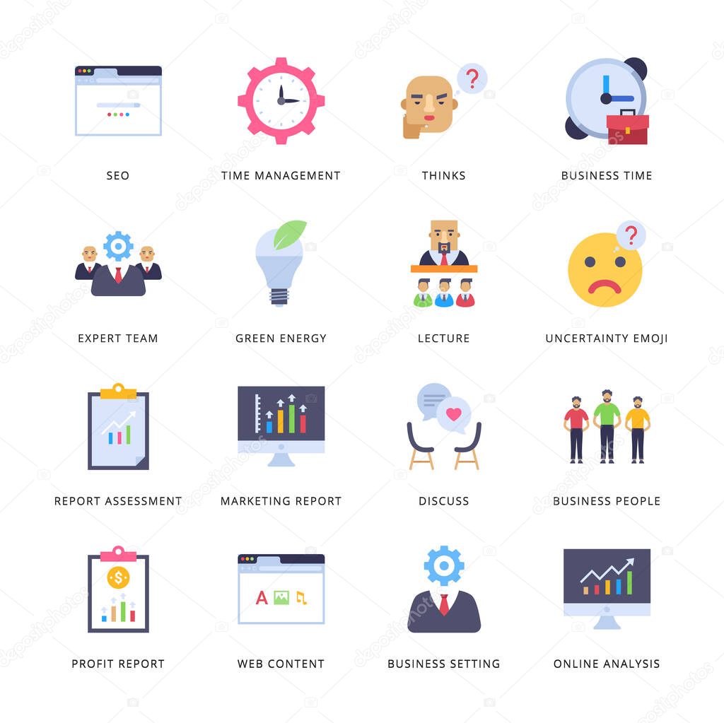 Smart Business Flat Icons - Vectors