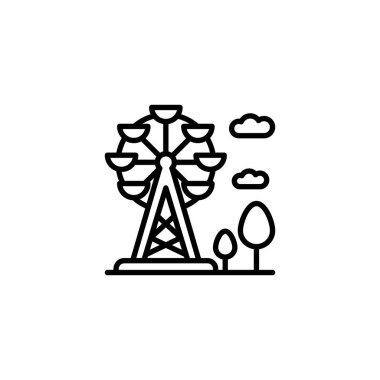 Vektör olarak lunapark simgesi. Logotype