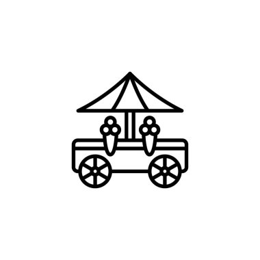 Yiyecek ve içecek ikonu vektör olarak. Logotype