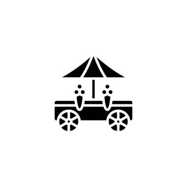 Yiyecek ve içecek ikonu vektör olarak. Logotype