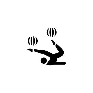 Vektör içinde ikon jonglörlüğü. Logotype