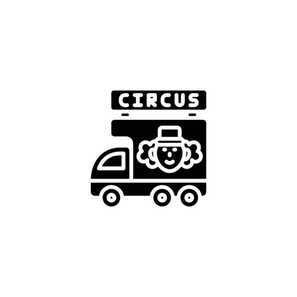 Circus Van Ikone Vektor Logotyp — Stockvektor