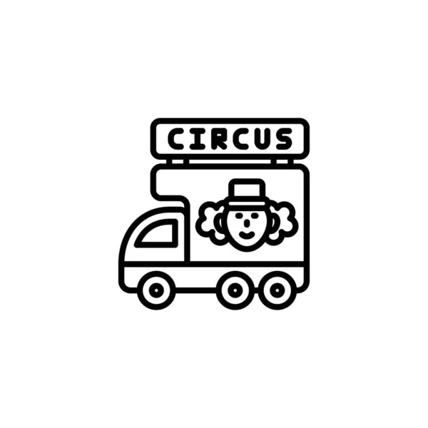 Circus Van Ikone Vektor Logotyp — Stockvektor