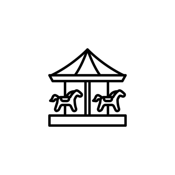 Цирковая Икона Карусели Векторе Логотип — стоковый вектор
