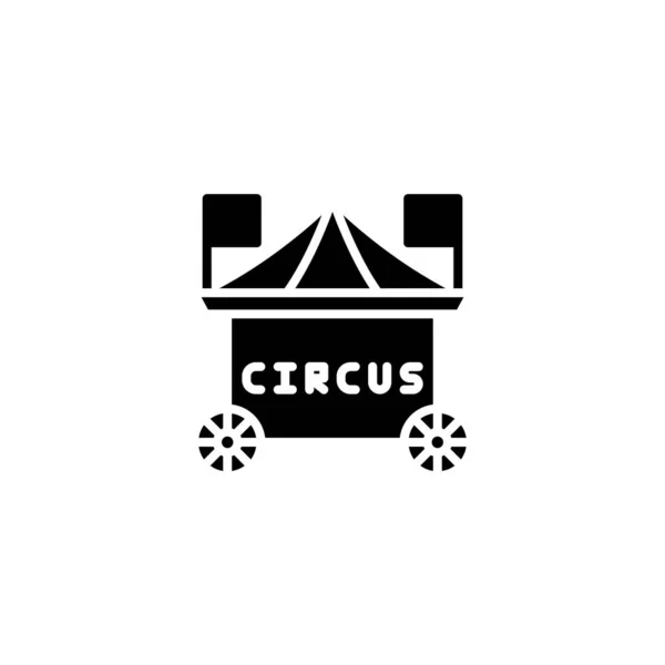 Ícone Carrinho Circo Vetor Logotipo — Vetor de Stock