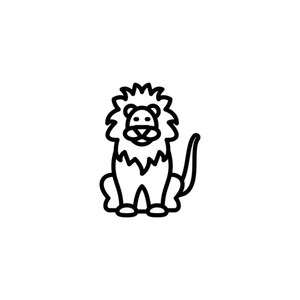 Ícone Leão Circo Vetor Logotipo —  Vetores de Stock