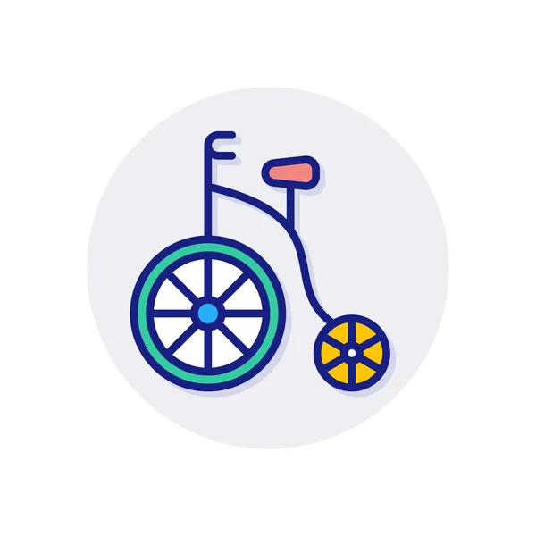 Cirkus Cykel Ikon Vektor Logotyp — Stock vektor