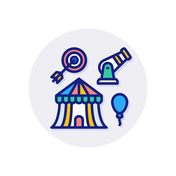 Ícone Carnaval Vetor Logotipo — Vetor de Stock