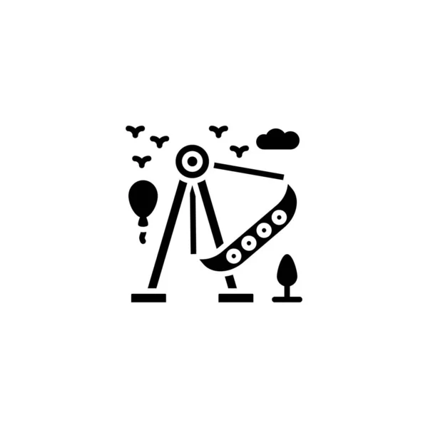 Balancez Icône Bateau Dans Vecteur Logotype — Image vectorielle