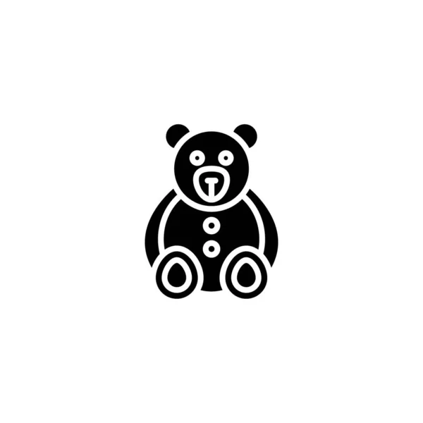 Teddy Bear Icon Vector Logotype — Stock Vector