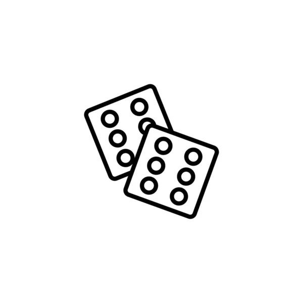 Dices Icon Vector Logotype — Stock Vector