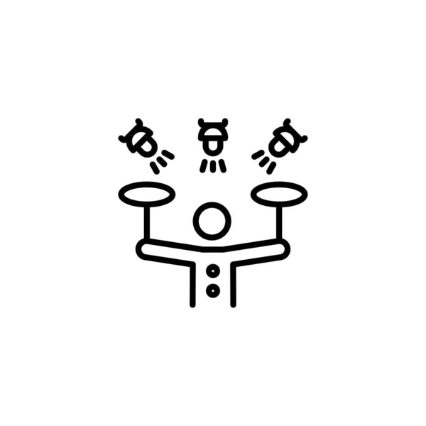 Жонглирование Значком Векторе Логотип — стоковый вектор