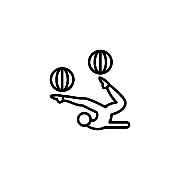 Жонглирование Значком Векторе Логотип — стоковый вектор