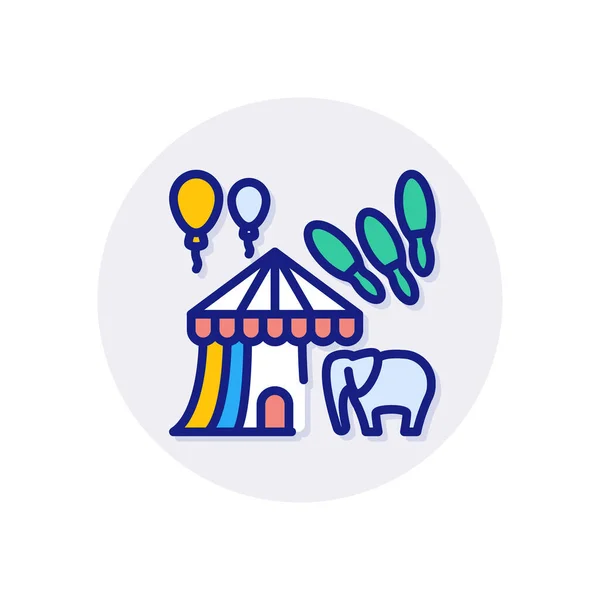Elephant Fair Ícone Vetor Logotipo —  Vetores de Stock