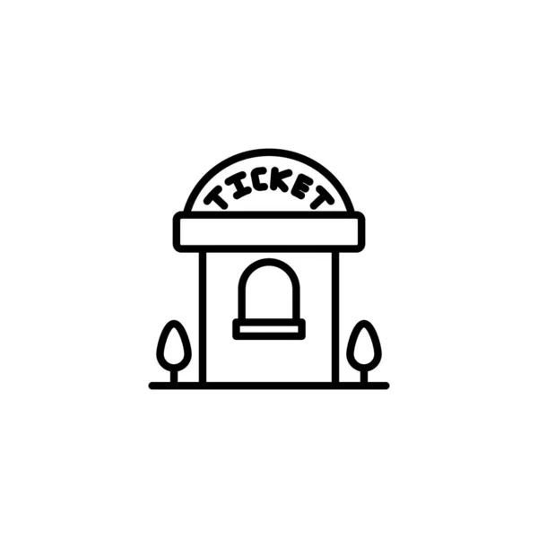 Ticket Booth Icon Vector — 스톡 벡터