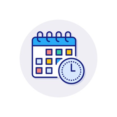 Takvim simgesi vektörde. Logotype
