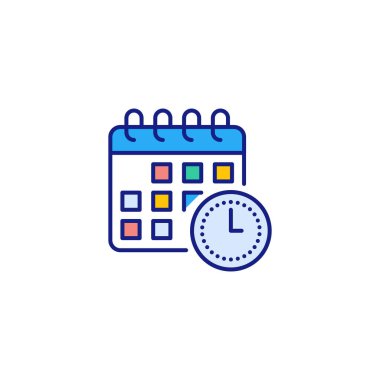 Takvim simgesi vektörde. Logotype