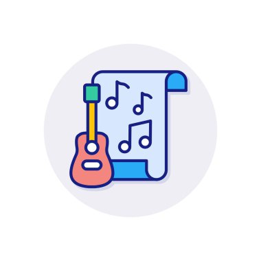 Vektör olarak müzik simgesi. Logotype