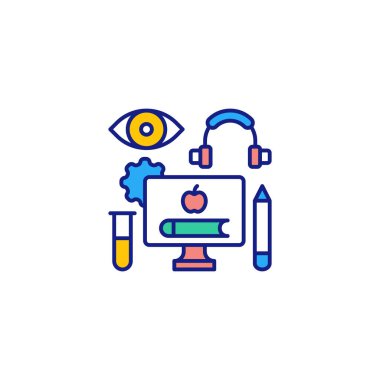 Vektör olarak öz eğitim simgesi. Logotype