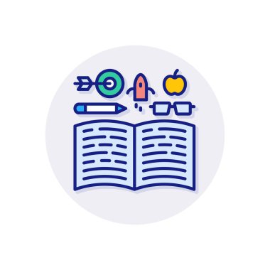 Eğitim ikonu vektör olarak. Logotype