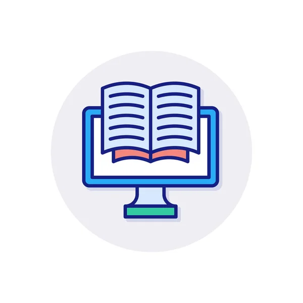 Vektör Olarak Çevrimiçi Öğrenme Simgesi Logotype — Stok Vektör
