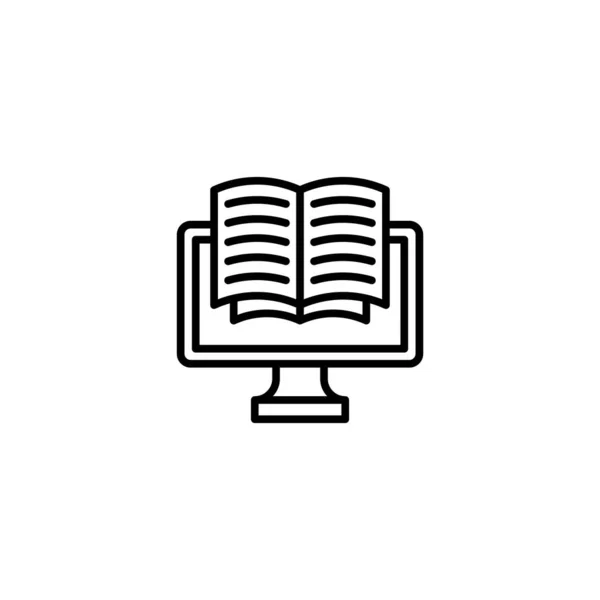 Ikona Online Učení Vektoru Logotyp — Stockový vektor