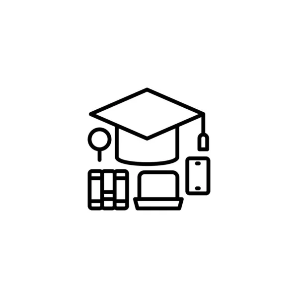 Oktatási Ikon Vektorban Logotípus — Stock Vector