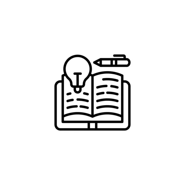 Ícone Conhecimento Vetor Logotipo —  Vetores de Stock