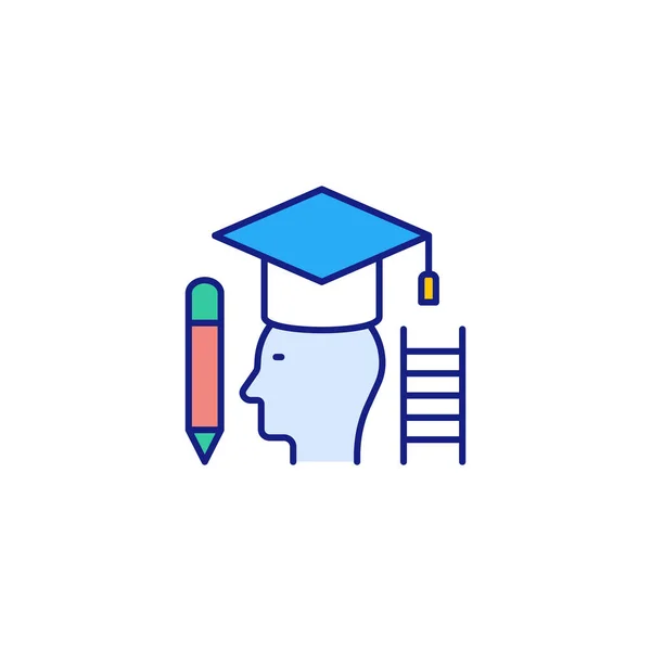 Graduation Icon Vector Logotype — Stock Vector