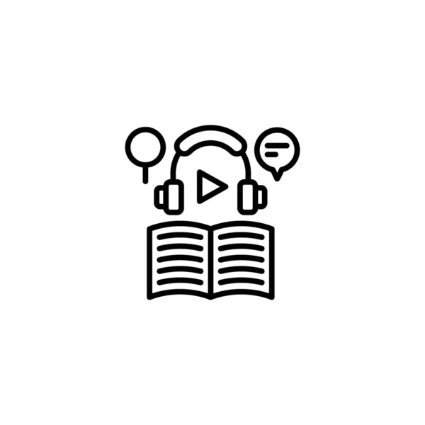 Icono Learning Vector Logotipo — Vector de stock
