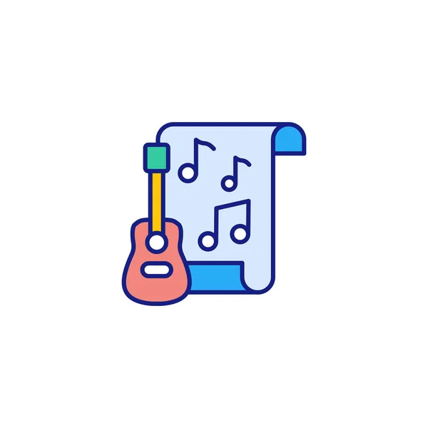 Ícone Música Vetor Logotipo — Vetor de Stock