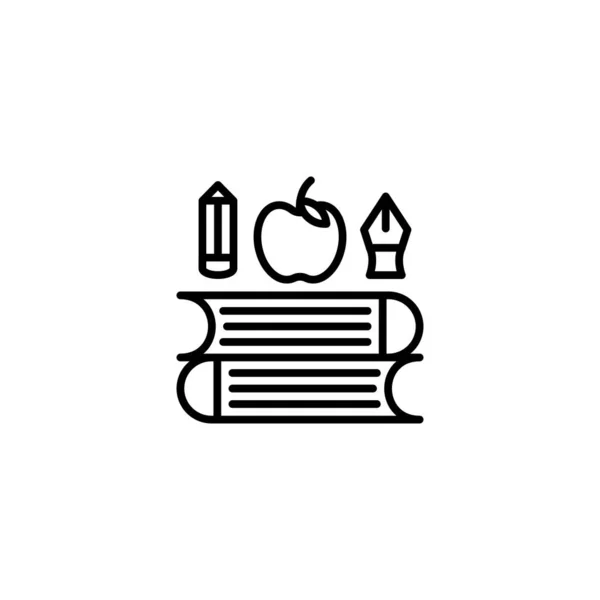 Icono Libros Vector Logotipo — Vector de stock