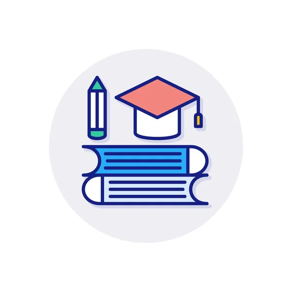 Icono Educación Vector Logotipo — Archivo Imágenes Vectoriales